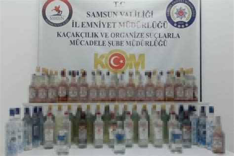 Samsun’da 89 şişe sahte bandrollü içki ele geçti